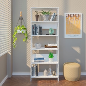 Conjunto Para Escritório Match com 2 Estantes e 1 Mesa Branco Artely 