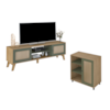 Conjunto Para Sala Com Rack E Buffet Charlotte Artely