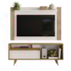 Conjunto Para Sala Com Rack NT1315 e Painel NT1375 Para TV Até 65" Freijó Off/White Notável Móveis
