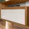 Conjunto Para Sala Com Rack NT1315 e Painel NT1375 Para TV Até 65" Freijó Off/White Notável Móveis