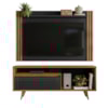 Conjunto Para Sala Com Rack NT1315 e Painel NT1375 Para TV Até 65" Freijó Preto TX Notável Móveis
