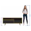 Conjunto Para Sala Com Rack NT1315 e Painel NT1375 Para TV Até 65" Freijó Preto TX Notável Móveis