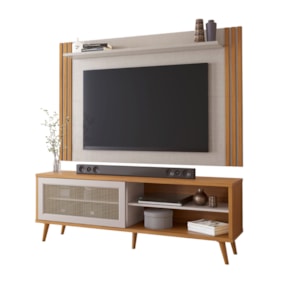 Conjunto Para Sala Rack NT1175 e Painel NT1375 Para TV Até 60" Freijó/OffWhite Notável Móveis