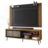 Conjunto Para Sala Rack NT1175 e Painel NT1375 Para TV Até 60" Freijó Preto Tx Notável Móveis