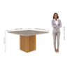 Conjunto Sala De Jantar Com Mesa Ana 130cm e 8 Cadeiras Fernanda Nature/Off White/Madeira/Nude Cimol Móveis