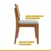 Conjunto Sala de Jantar Com Mesa Donna e 4 Cadeiras Rainha Madeira Maciça Natural/Off White Nesher