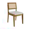 Conjunto Sala de Jantar Com Mesa Donna e 4 Cadeiras Rainha Madeira Maciça Natural/Off White Nesher