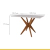 Conjunto Sala de Jantar Com Mesa Donna e 4 Cadeiras Rainha Madeira Maciça Natural/Off White Nesher