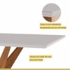 Conjunto Sala de Jantar Com Mesa Donna e 4 Cadeiras Rainha Madeira Maciça Natural/Off White Nesher