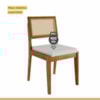 Conjunto Sala De Jantar Com Mesa Monalisa e 6 Cadeiras Rainha Natural/Off White Nesher