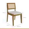 Conjunto Sala De Jantar Com Mesa Monalisa e 6 Cadeiras Rainha Natural/Off White Nesher