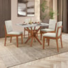 Conjunto Sala De Jantar Mesa Donna Com 4 Cadeiras Lady Nesher