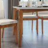 Conjunto Sala de Jantar Mesa Monalisa com 4 Cadeiras Lady Mel/Off White Nesher