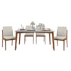 Conjunto Sala de Jantar Mesa Monalisa com 4 Cadeiras Lady Mel/Off White Nesher