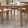 Conjunto Sala de Jantar Mesa Monalisa com 4 Cadeiras Rainha Mel/Off White Nesher