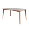Conjunto Sala de Jantar Mesa Monalisa com 4 Cadeiras Rainha Mel/Off White Nesher