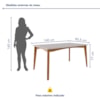 Conjunto Sala de Jantar Mesa Monalisa com 4 Cadeiras Rainha Mel/Off White Nesher