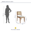 Conjunto Sala de Jantar Mesa Monalisa com 4 Cadeiras Rainha Mel/Off White Nesher