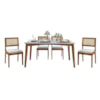 Conjunto Sala de Jantar Mesa Monalisa com 4 Cadeiras Rainha Mel/Off White Nesher