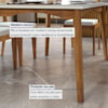 Conjunto Sala de Jantar Mesa Monalisa com 4 Cadeiras Rainha Mel/Off White Nesher