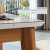 Conjunto Sala de Jantar Mesa Monalisa com 4 Cadeiras Rainha Mel/Off White Nesher