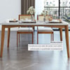 Conjunto Sala de Jantar Mesa Monalisa com 4 Cadeiras Rainha Mel/Off White Nesher