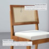 Conjunto Sala de Jantar Mesa Monalisa com 4 Cadeiras Rainha Mel/Off White Nesher