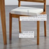 Conjunto Sala de Jantar Mesa Monalisa com 4 Cadeiras Rainha Mel/Off White Nesher