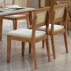 Conjunto Sala de Jantar Mesa Monalisa com 4 Cadeiras Rainha Mel/Off White Nesher