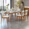 Conjunto Sala de Jantar Mesa Monalisa com 6 Cadeiras Lady
