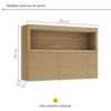 Coz 5 Peças 5 Portas 6 Gavetas Ripado Marquesa Nature/Verde Nesher