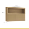 Coz 6 Peças 4 Portas 7 Gavetas Painel  Ilha Ripado Marquesa Nature/Verde Nesher