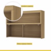 Coz 6 Peças 4 Portas 7 Gavetas Painel  Ilha Ripado Marquesa Nature/Verde Nesher