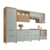 Coz 7 Peças 7 Portas 7 Gavetas Marquesa Nature/Verde Nesher 