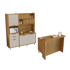 Coz Loft Imperatriz Com Ilha Gourme Freijo/Off White Nesher