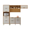 Coz Modulada 04 Peças Imperatriz Freijo/Off White Nesher