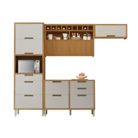Coz Modulada 04 Peças Imperatriz Freijo/Off White Nesher