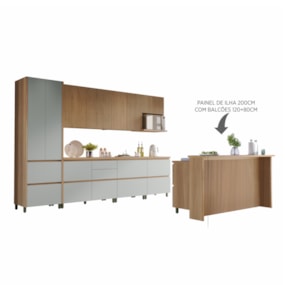 Cozinha 10 Peças Rainha Gourmet Nature/Verde Nesher