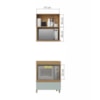 Cozinha 2 Peças 1 Porta 1 Gaveta Armário Aéreo 100% Mdf 70 Cm Rainha Nesher