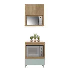 Cozinha 2 Peças 1 Porta 1 Gaveta Armário Aéreo 100% Mdf 70 Cm Rainha Nesher