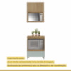 Cozinha 2 Peças 1 Porta 1 Gaveta Armário Aéreo 100% Mdf 70 Cm Rainha Nesher