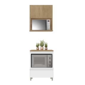 Cozinha 2 Peças 1 Porta 1 Gaveta Armário Aéreo 100% Mdf 70 Cm Rainha Nesher