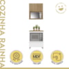 Cozinha 2 Peças 1 Porta 1 Gaveta Armário Aéreo 100% Mdf 70 Cm Rainha Nesher