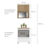 Cozinha 2 Peças 1 Porta 1 Gaveta Armário Aéreo 100% Mdf 70 Cm Rainha Nesher