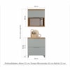 Cozinha 2 Peças 100% MDF Marquesa Nature/Verde Nesher