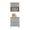 Cozinha 2 Peças 100% MDF Marquesa Nature/Verde Nesher