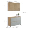 Cozinha 2 Peças 3 Portas 4 Gavetas Armário Aéreo 100% Mdf 120 Cm Rainha Nesher
