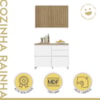 Cozinha 2 Peças 3 Portas 4 Gavetas com Armário Aéreo Nesher 100% MDF 120cm Rainha Nesher