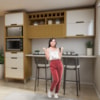 Cozinha 3 Peças Imperatriz 100% MDF Freijó/Off White Nesher