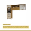 Cozinha 3 Peças Imperatriz 100% MDF Freijó/Off White Nesher